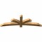 Ekena Millwork Davenport Rough Sawn Timber Gable Bracket, Western Red Cedar, 72"W x 24"H x 4"D x 4"F, 8/12 Pitch GBW072X24X0404DAV00RWR - alternate 2